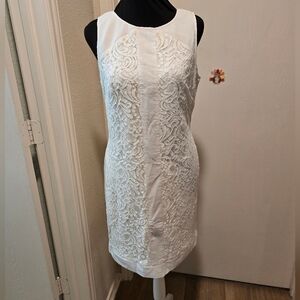 Vince Camuto White Halter Sheath Mini Bodycon Dress